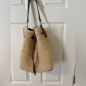 Ralph Lauren Straw Bucket Bag